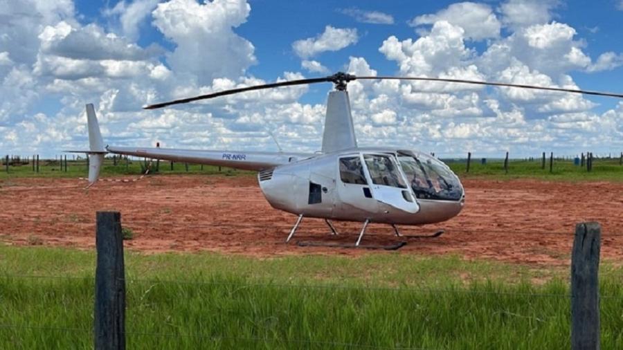 Helicóptero apreendido pela polícia em Rancharia (SP) - Divulgação/Polícia Federal