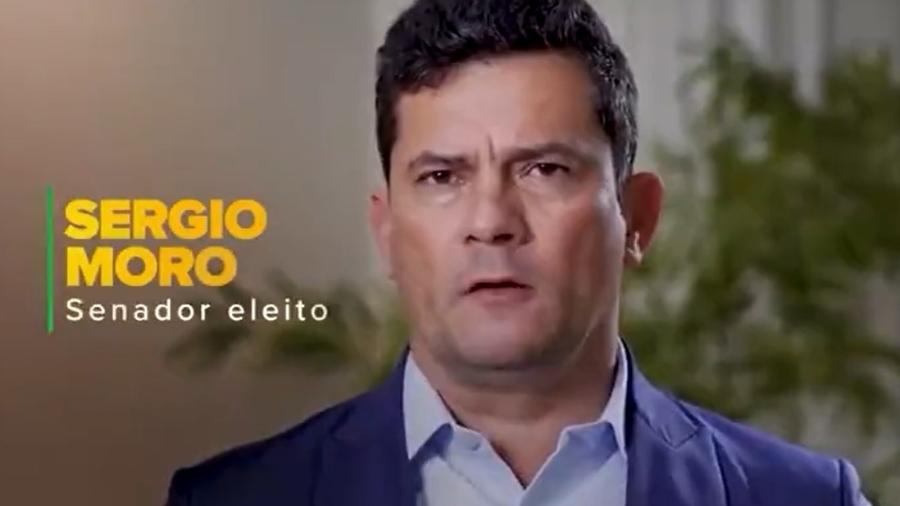 Sergio Moro em programa eleitoral de Bolsonaro para o segundo turno - Reprodução