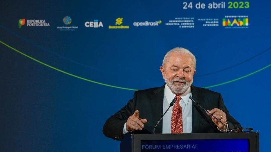 Lula em discurso no Fórum Empresarial Portugal-Brasil - Ricardo Stuckert/PR