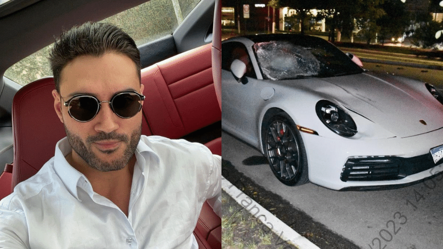 O empresário Fábio da Silva de Oliveira, de 39 anos, conduzia o Porsche 911 Carrera, que atropelou Simone Ferreira dos Santos, de 51 anos, em 2023