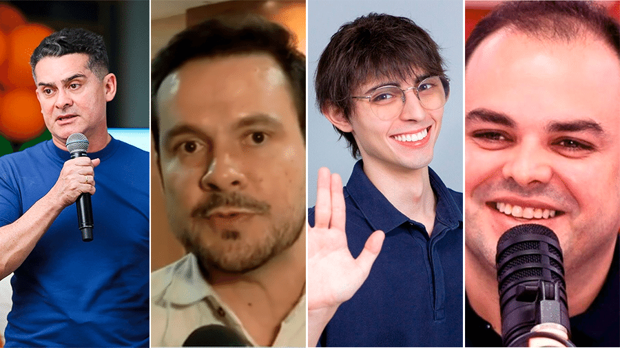 Da esq. para a dir.: David Almeida, Capitão Alberto Neto, Amon Mandel e Roberto Cidade - Arte UOL