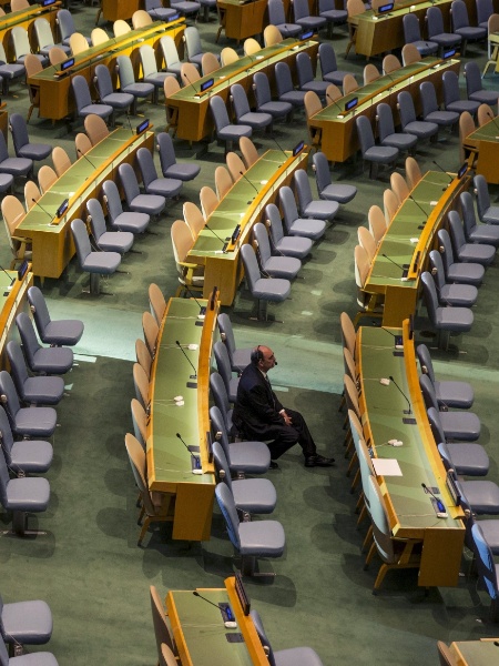 Plenário da ONU antes do início da Assembleia Geral das Nações Unidas - Andrew Kelly/Reuters