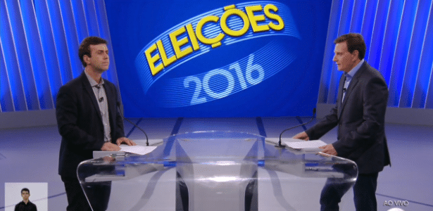 Marcelo Freixo (PSOL) e Marcelo Crivella participam do ultimo debate antes da votação