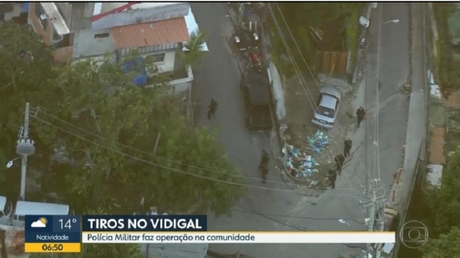Operação Policial no Morro do Vidigal, no Rio de Janeiro (RJ) - Reprodução/TV Globo