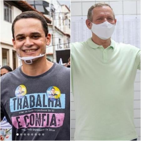 Delegado Pazolini (à esq.) e João Coser (à dir.) disputam o segundo turno em Vitória (ES) - Reprodução/Instagram
