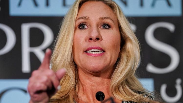 A few Republicans, like Marjorie Taylor Greene, openly questioned the legitimacy of the 2020 election that brought Joe Biden to the presidency - REUTERS - REUTERS