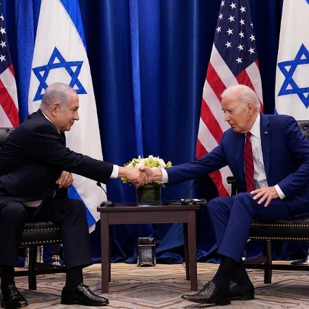 O presidente dos EUA, Joe Biden, reúne-se com o primeiro-ministro Benjamin Netanyahu em Nova York