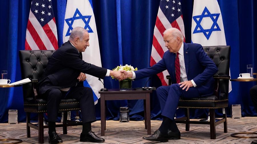 O presidente dos EUA, Joe Biden, reúne-se com o primeiro-ministro Benjamin Netanyahu em Nova York