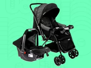 'Lindo e resistente': carrinho com bebê-conforto está por menos de R$ 750