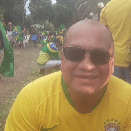 06.nov.2022 - Joni Motta em ato bolsonarista contra a eleição de Lula