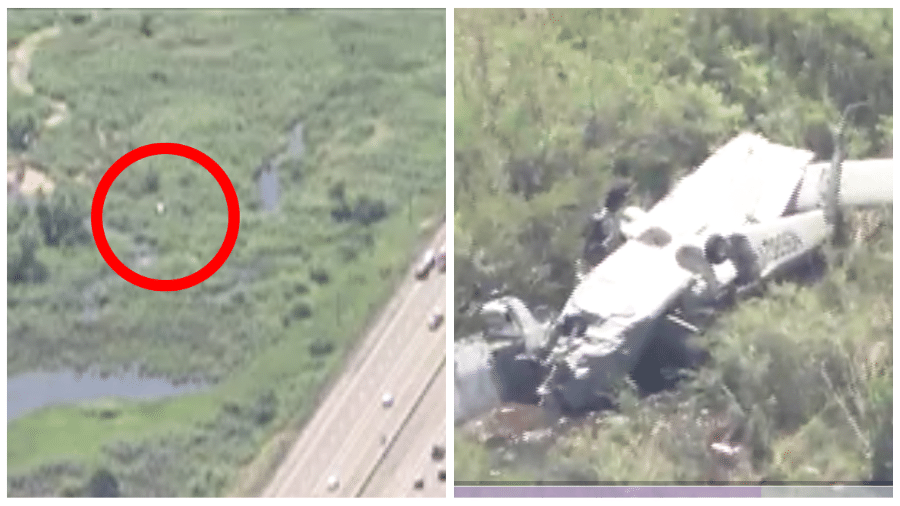 O piloto da aeronave perdeu o controle após bater em placa de rodovia perto de Denver, no Colorado
