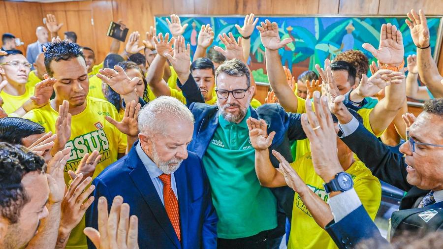 15.out.2024 - Lula durante sanção do Dia Nacional da Música Gospel