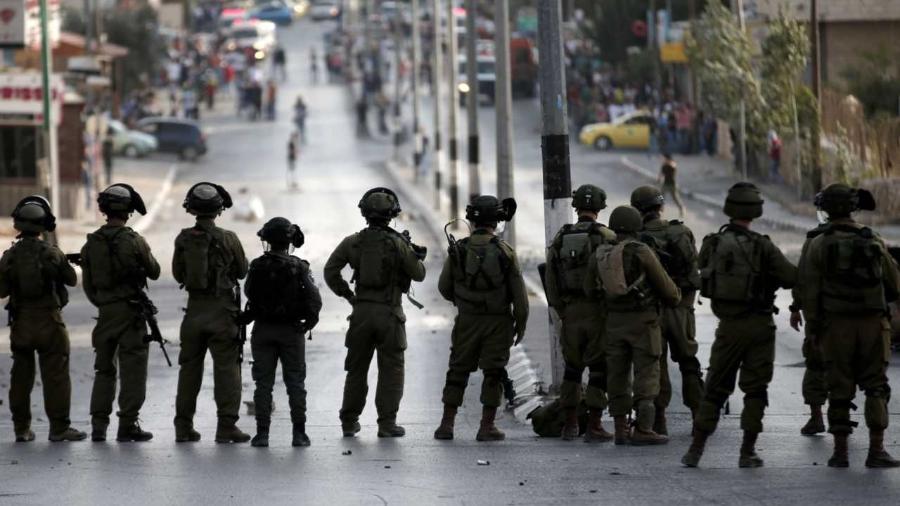5.out.15 - Soldados israelenses durante conflito com palestinos em Belém - Thomas Coex/AFP