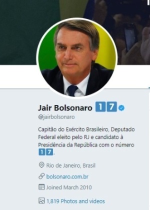 Eleito, 'Jair M. Bolsonaro' Imita 'Donald J. Trump' Em Perfil No ...