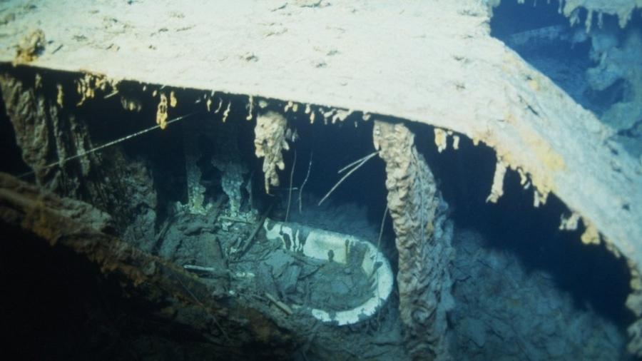 Destroços do naufrágio do Titanic - Getty Images