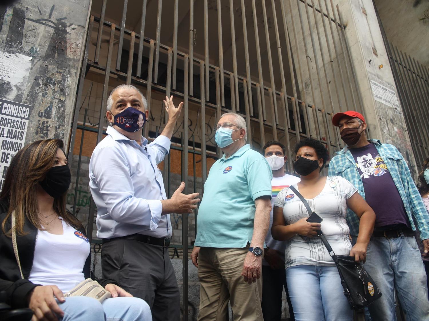 08 out. 2020 - Márcio França (PSB) realiza campanha no centro de São Paulo - Danilo M Yoshioka/Futura Press/Estadão Conteúdo