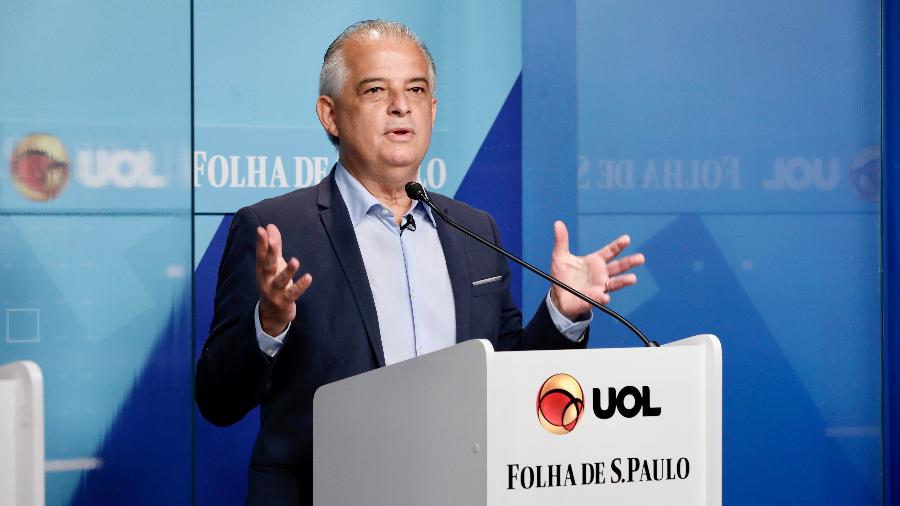 11 nov. 2020 - Candidato à prefeitura de São Paulo Marcio França (PSB) participa de debate promovido pelo UOL e Folha de S. Paulo - Mariana Pekin/UOL