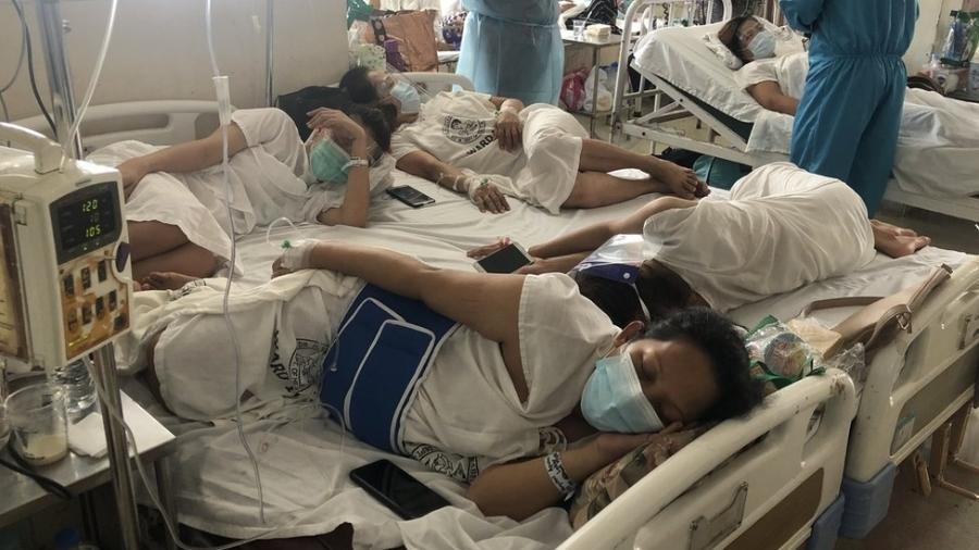 Mulheres grávidas dividem cama no hospital Dr. Jose Fabella - BBC