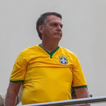 O ex-presidente Jair Bolsonaro (PL) em manifestação em seu apoio na Avenida Paulista - TABA BENEDICTO/ESTADÃO CONTEÚDO