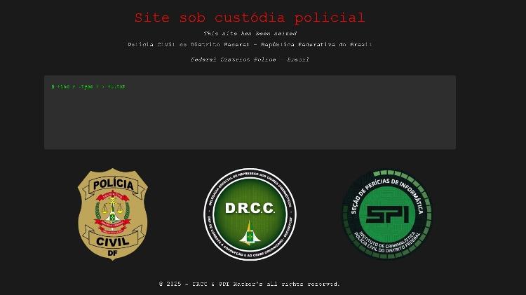 Captura de tela do site Max Buscas, que foi derrubado após operação da PCDF Captura de tela do site Max Buscas, que foi derrubado após operação da PCDF
