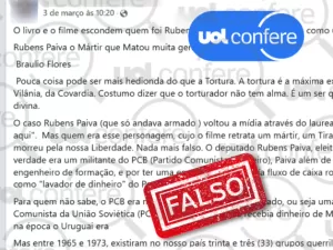 É falso que Rubens Paiva era do PCB ou da VPR