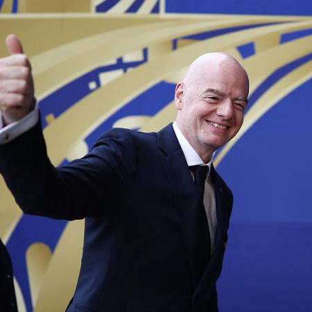 Presidente da Fifa, Gianni Infantino, chega ao estádio para a final da Copa do Mundo de 2026 entre Espanha e Argentina19 de julho de 2026 REUTERS/Agustin Marcarian