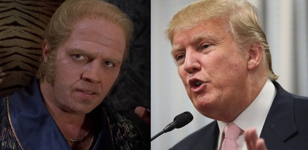 Biff Tannen e Donald Trump - Universal Pictures/Divulgação e AFP