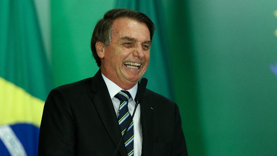 09.abr.2019 - O presidente Jair Bolsonaro (PSL) durante cerimônia de posse do ministro Abraham Weintraub - Pedro Ladeira/Folhapress