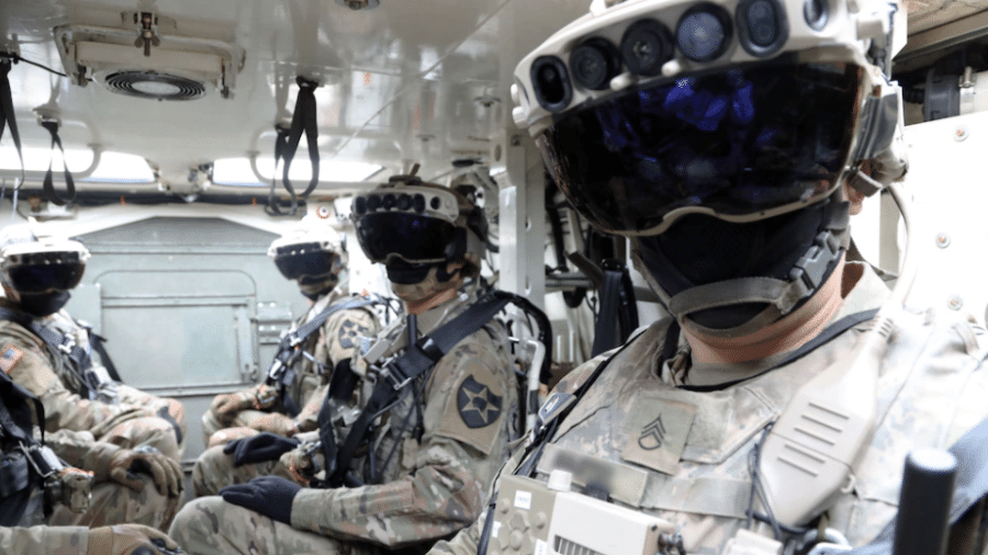 Soldados equipados com o novo dispositivo do exército norte-americano - Divulgação/DVIDS
