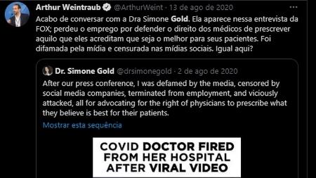 Tuíte Weintraub - Reprodução - Reprodução