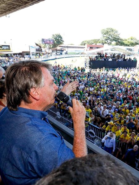 30.abr.2022 - O presidente Jair Bolsonaro em evento em Uberaba (MG) - Alan Santos/Divulgação/PR
