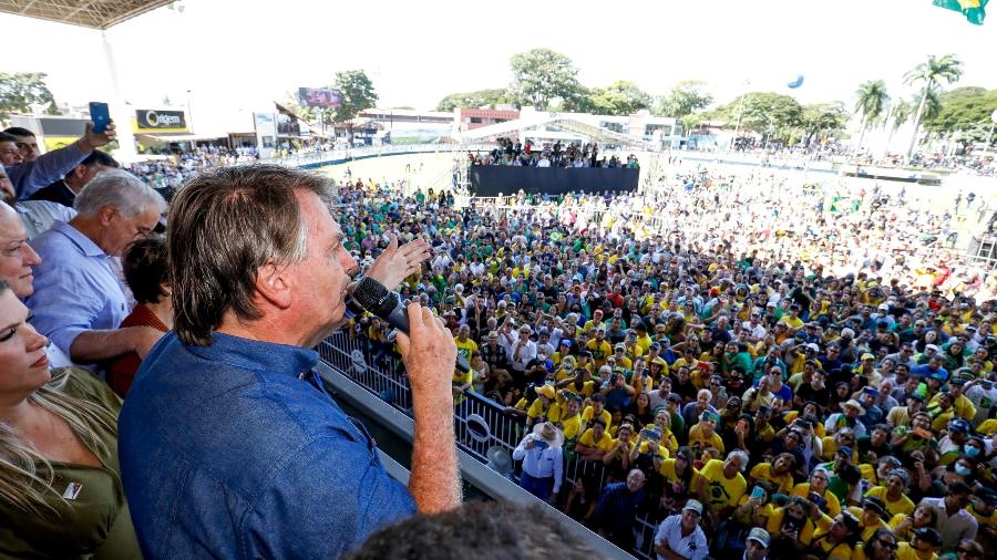 30.abr.2022 - O presidente Jair Bolsonaro em Uberaba - Alan Santos/Divulgação/PR