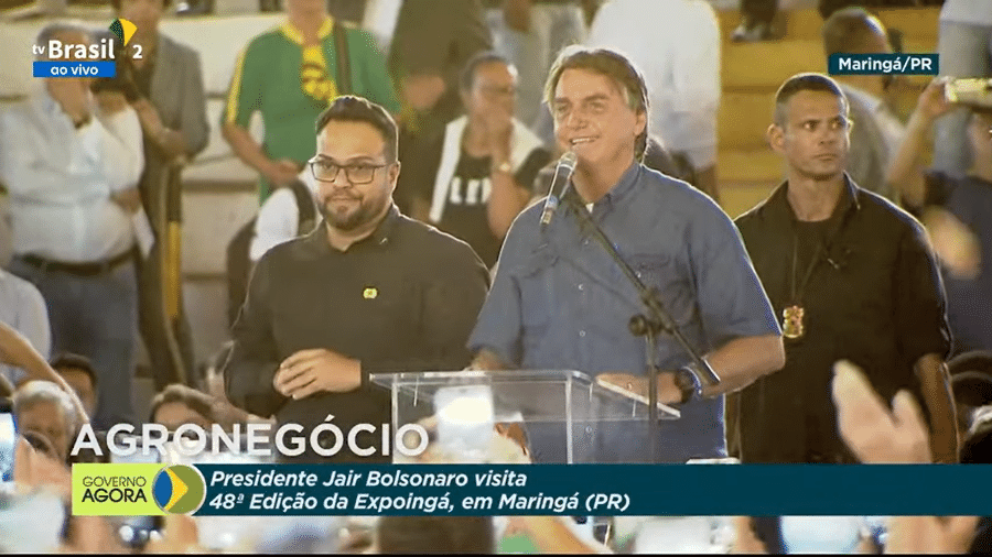 Jair Bolsonaro (PL) discursa na 48ª Expoingá - Reprodução/TV Brasil