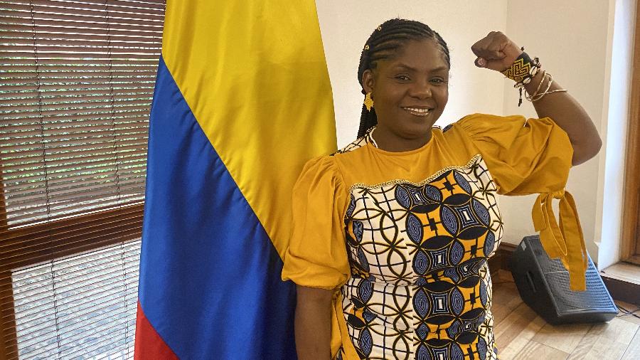 Francia Márquez, a primeira vice-presidente negra eleita na Colômbia, foi eleita em 2022 - Karen Gómez/Vice-presidência da Colômbia