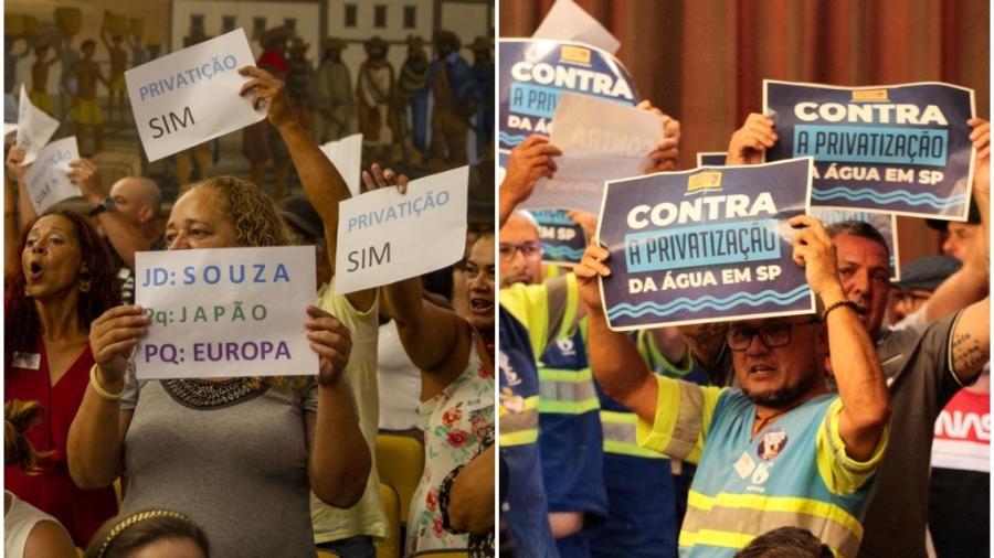 Mais de 200 pessoas estiveram na última audiência pública sobre a privatização da Sabesp na Câmara Municipal de São Paulo