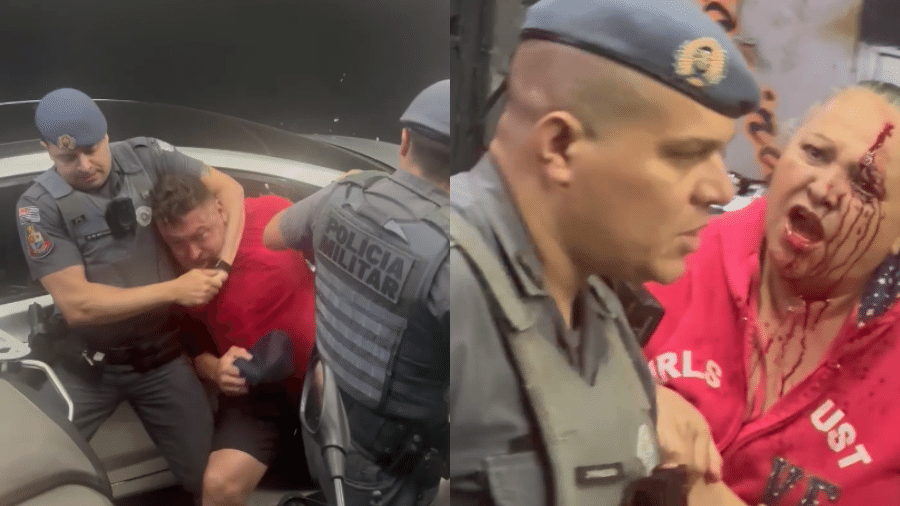 Lenilda Messias Santos Lima, de 63 anos, e seu filho, o comerciante Juarez Higino Lima Junior, de 39, foram agredidos por policiais militares na garagem da própria casa em Barueri, na Grande São Paulo - Cedido ao UOL