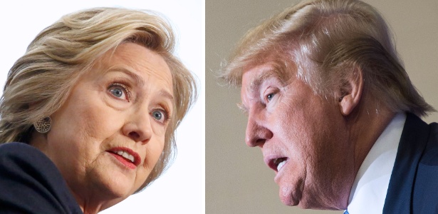 Hillary Clinton e Donald Trump - AFP - 4.abr.2016 e 16.fev.2016