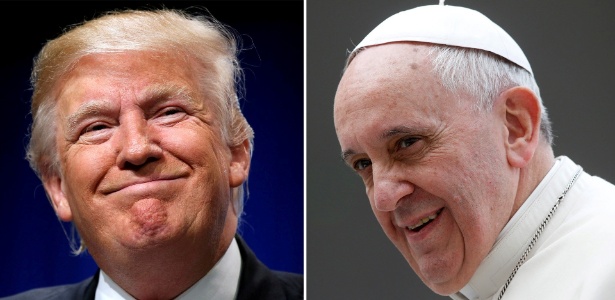 O presidente dos EUA Donald Trump (esq.) e o papa Francisco - Carlo Allegri e Stefano Rellandini/ Reuters