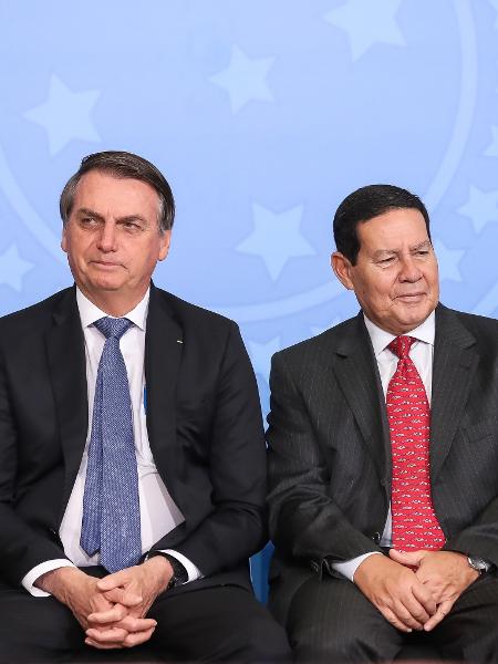5.set.2019 - O presidente Jair Bolsonaro, e seu vice, Hamilton Mourão - Marcos Corrêa/Divulgação/Presidência da República
