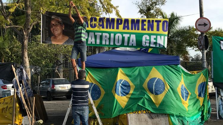 O acampamento ganhou o nome da cozinheira morta por covid-19 - Felipe Pereira - Felipe Pereira