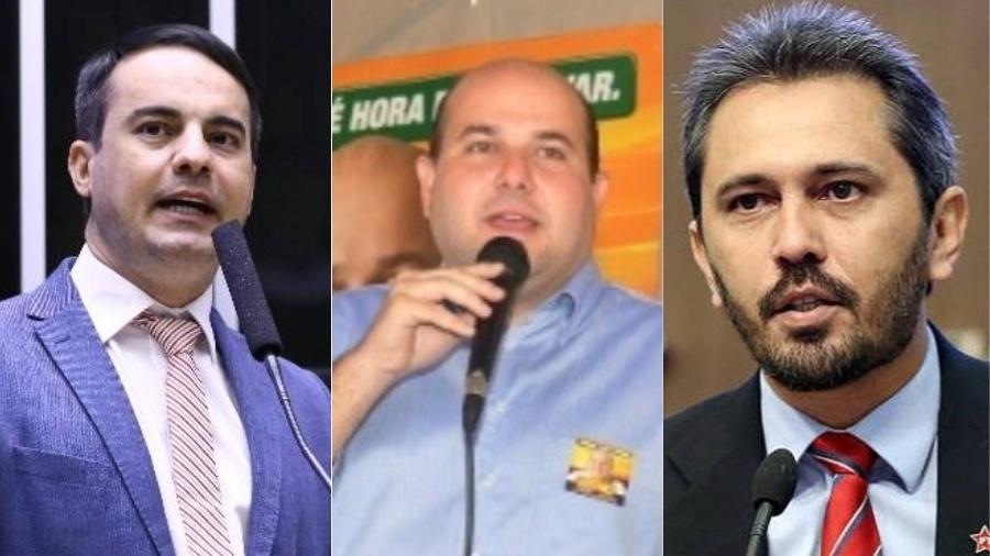 Candidatos ao governo do Ceará Capitão Wagner, Roberto Cláudio e Elmano de Freitas - Cleia Viana/Câmara dos Deputados e Divulgação