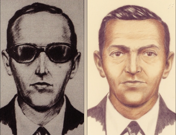 Retrato falado do sequestrador do voo 305 da Northwest Orient Airlines em 1971 - Reprodução/FBI
