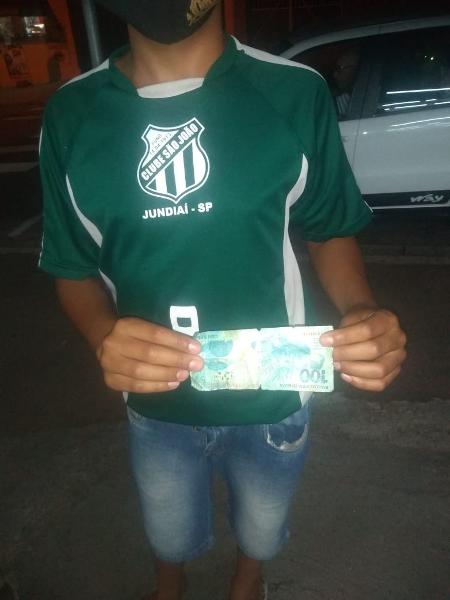 Garoto de 13 anos perdeu trufas; nota de R$ 100 era falsa - Sandro Moraes/Arquivo Pessoal