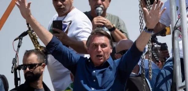 Bolsonaro durante manifestação no 7 de Setembro do ano passado