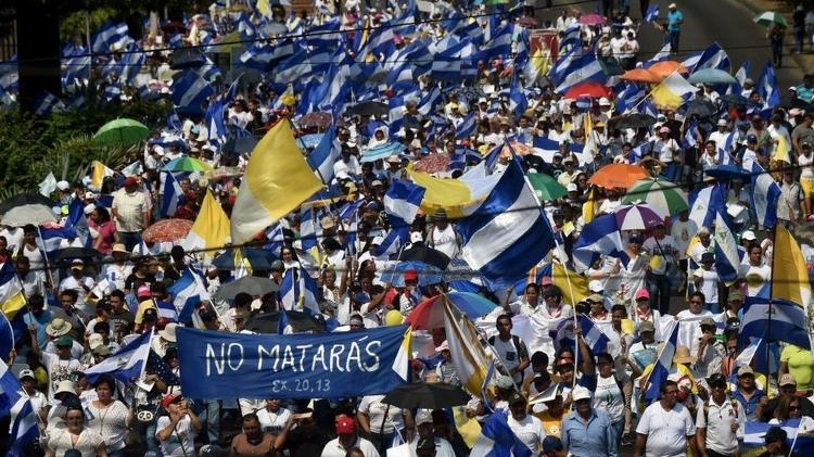 Nicaraguans dissatisfied with the government took to the streets in 2018 - Getty Images - Getty Images