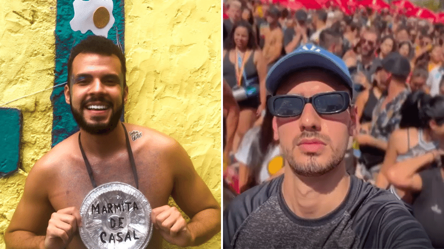 Iann e Gustavo curtiram o Carnaval em Salvador e São Paulo, respectivamente - Arquivo Pessoal