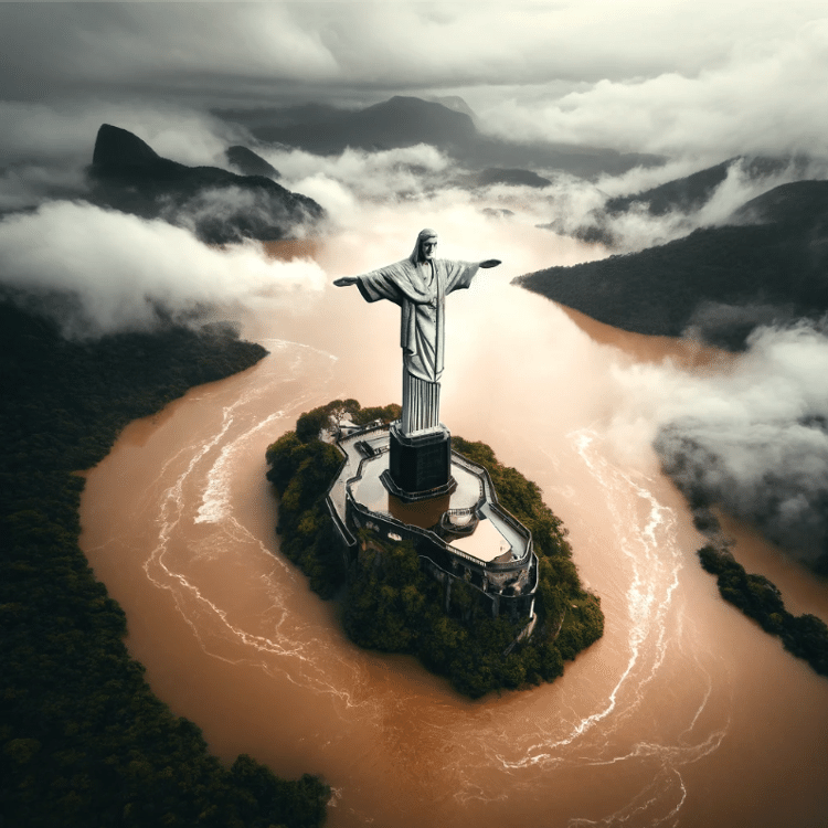 Simulação no Cristo Redentor, do Rio de Janeiro