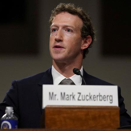 CEO da Meta, Mark Zuckerberg, durante audiência em Washington, nos EUA