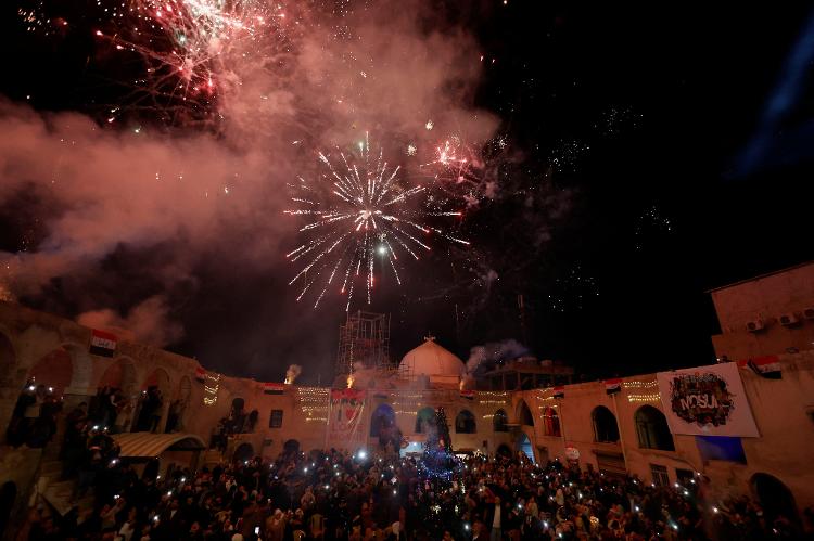 Celebração do Ano-Novo em Mossul, terceira maior cidade do Iraque