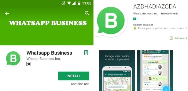 Versão falsa do WhatsApp Business na Google Play - Reprodução